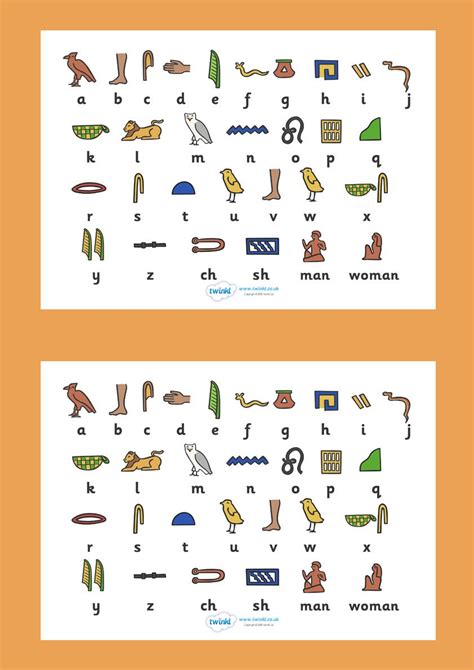 Hieroglyphic Lessons for Kids